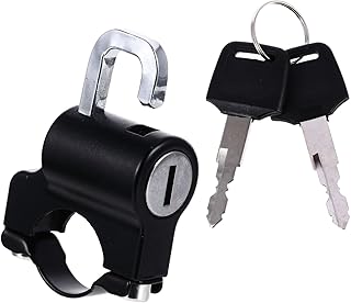 Milisten 1 Set Helmet Lock Helmet Locks for Motorcycles Compact Bike Lock Handlebar Helmet Lock Helmet Lock Safety Zinc Alloy Black Handlebar Helmet Locks Motorcycle Helmet Lock Hook Lock