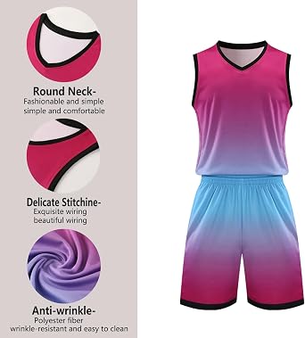 Youth Basketball Jerseys Gift Boys Girls Basketball Sports Training Uniform Basketball Jersey Set