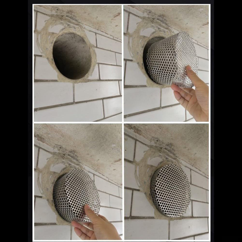 Filtro de Drenaje de Piso Resistente de Acero Inoxidable 304 antiobstrucción, Adecuado para Usar en Jardines, Balcones y áreas de Piscina.