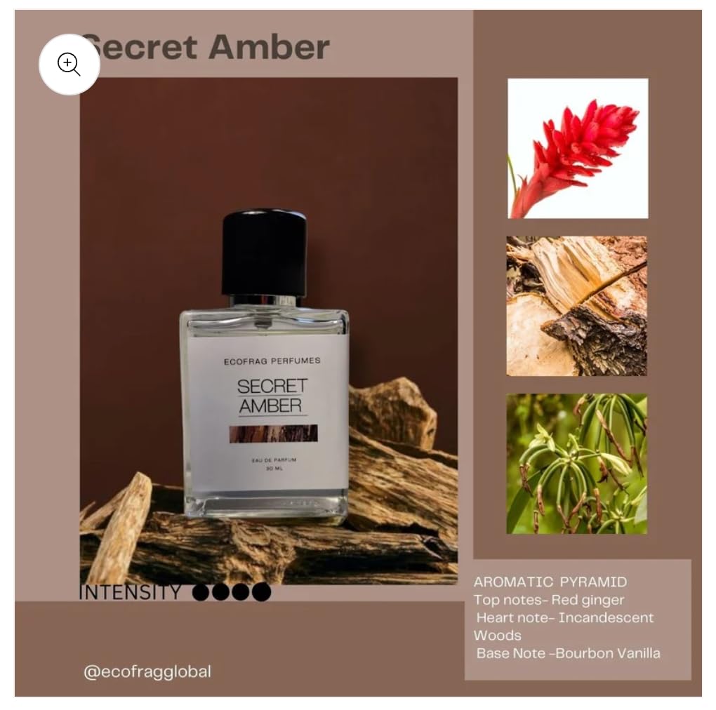 Secret Amber- Intense & Elegant Men's Eau de Toilette, Top Notes of Red Ginger, Heart Notes of Incandescent Woods, Base Notes of Bourbon Vanilla-image-30