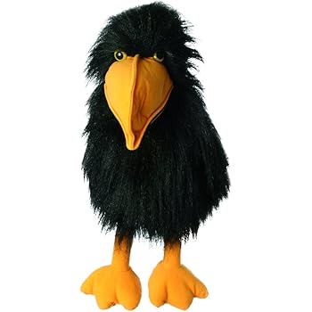 crow finger puppet