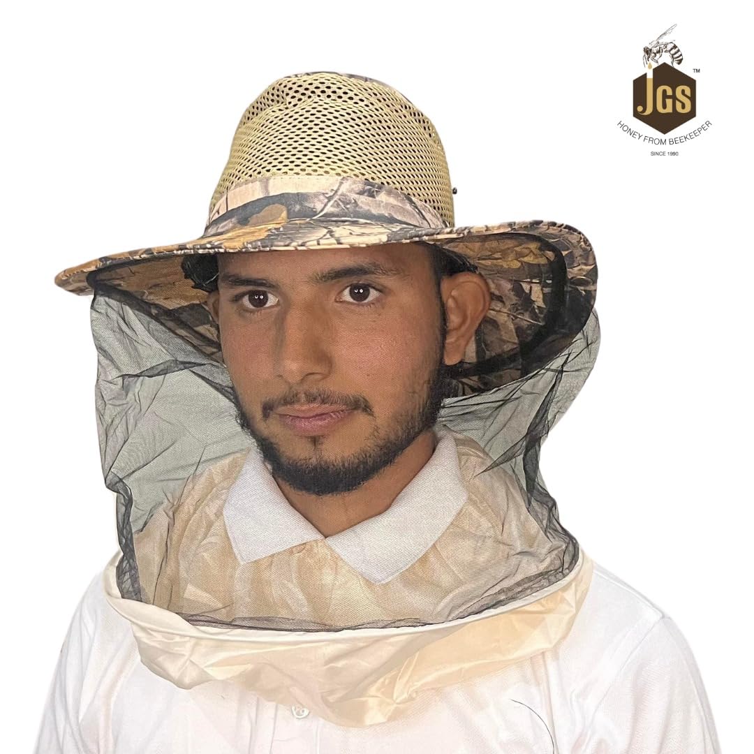 JGS Bee Cap Honeybee Cap | Bee Veil for Protection of Face from Honey Bee Sting | Sting Protection for Neck and Face (Hat Type) - Image 7 thumbnail