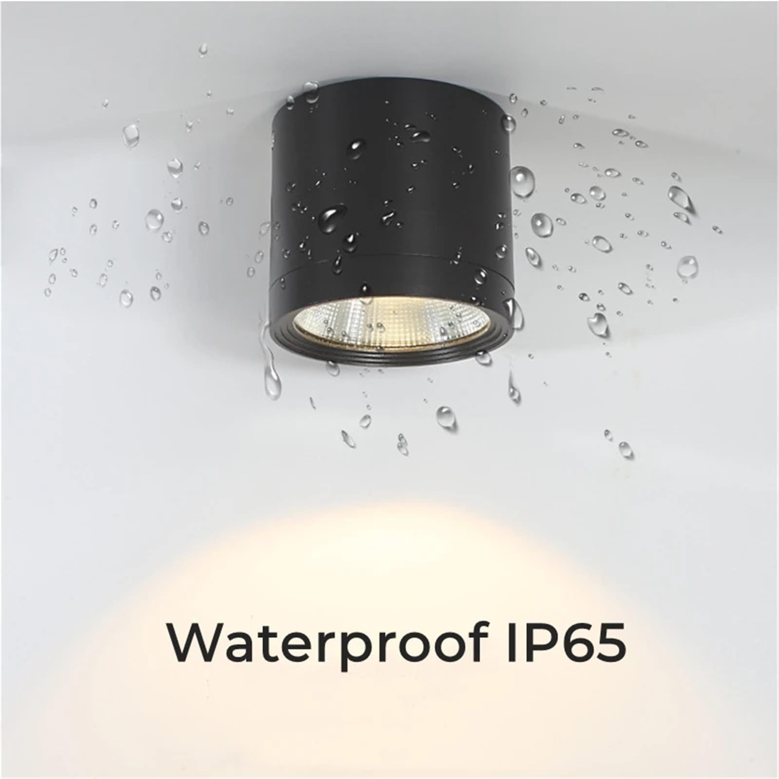 Luces empotrables de techo LED IP65 a prueba de agua, montaje en superficie for baño al aire libre, 7W, 12W, 18W, accesorio de iluminación cilíndrica for inodoro y cocina(Cold White 6000K,12W)