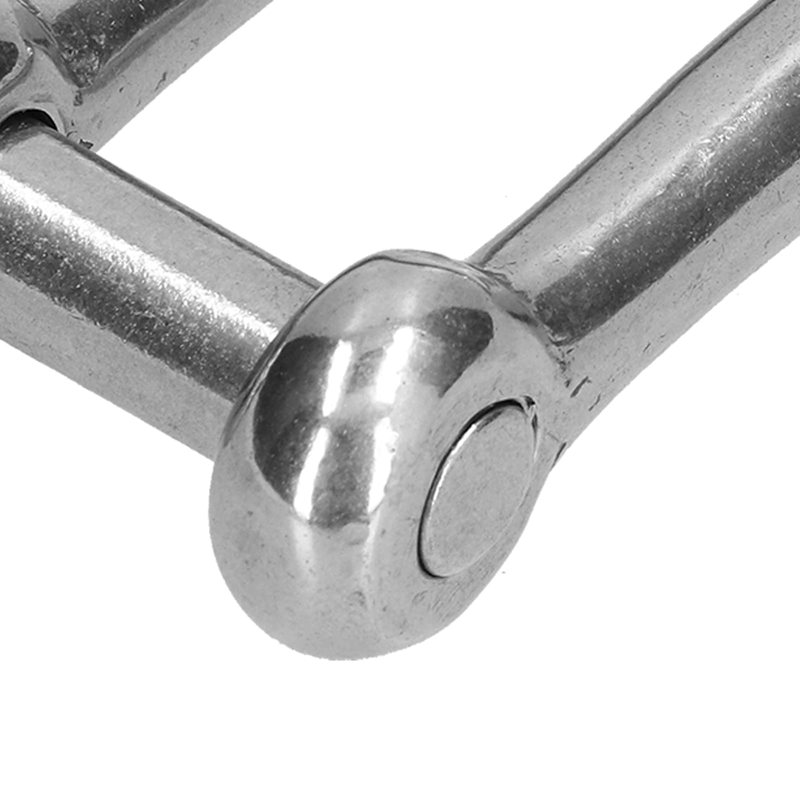 D-Ring-Schäkel, 304 Edelstahl, Langer D-Schäkel, Drahtseilverbinder, Gerader Anker-Schraubstift, Hardware-Ketten (10 StückM5)