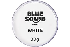 Blue Squid PRO Face Paint - Classic White 30g, Professional Water Based Halloween Makeup