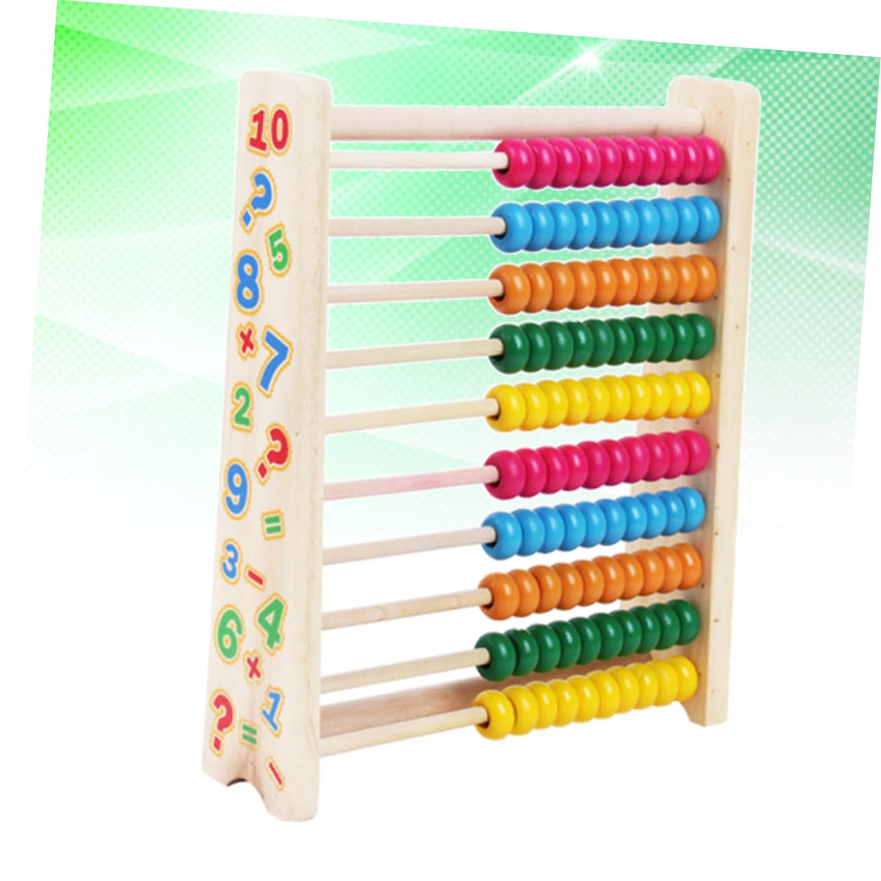 Ábaco para Niños de Madera 10 Niveles Colorido Marco de Cálculo Educativo Juguetes Matemáticos Infantiles Educación Temprana Desarrollo Intelectual Color Aleatorio