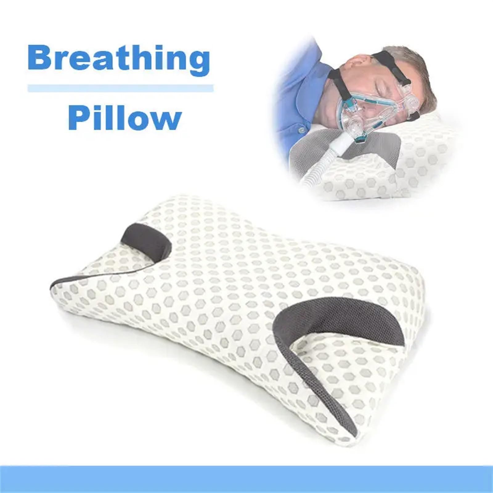 Almohada De Espuma Con Memoria Almohada de espuma viscoelástica for dormir, almohada cervical ergonómica for aliviar el dolor de cuello y hombros, almohada de apoyo ortopédica for personas que duermen