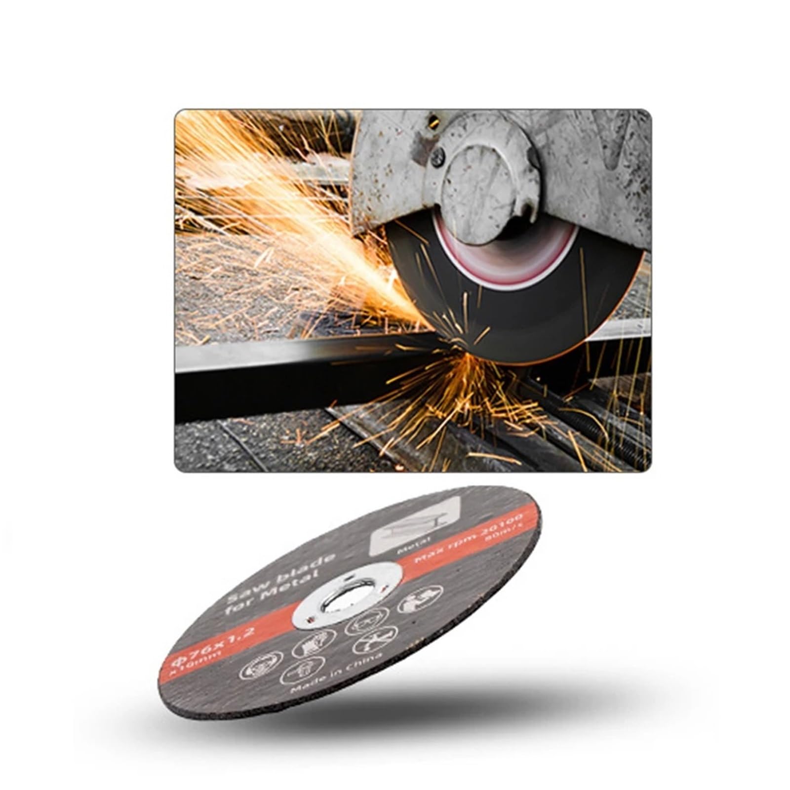 76mm metalowe tarcze tnące do szlifowania żelaza do cięcia tarcz tarczowych piły akcesoria do elektrycznych szlifierek kątowych 1-10 szt. (10 sztuk)