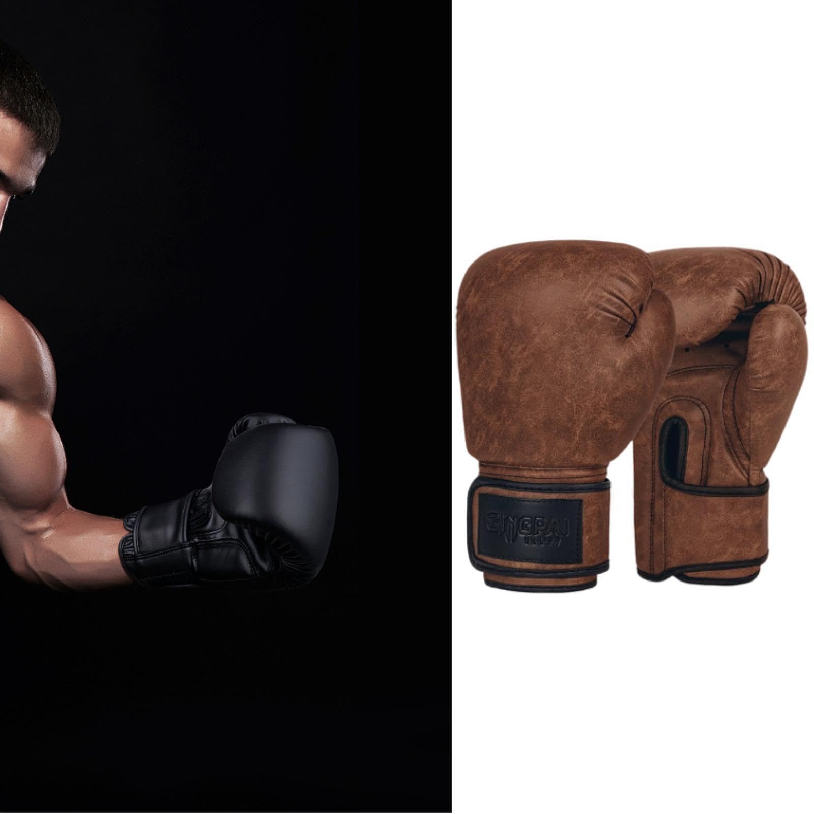 Boxhandschuhe Profi Boxhandschuhe Trainingshandschuhe Punchinghandschuhe Sparringhandschuhe mit Atmungsaktivem Pu für Fitnessstudio Kampfsport M