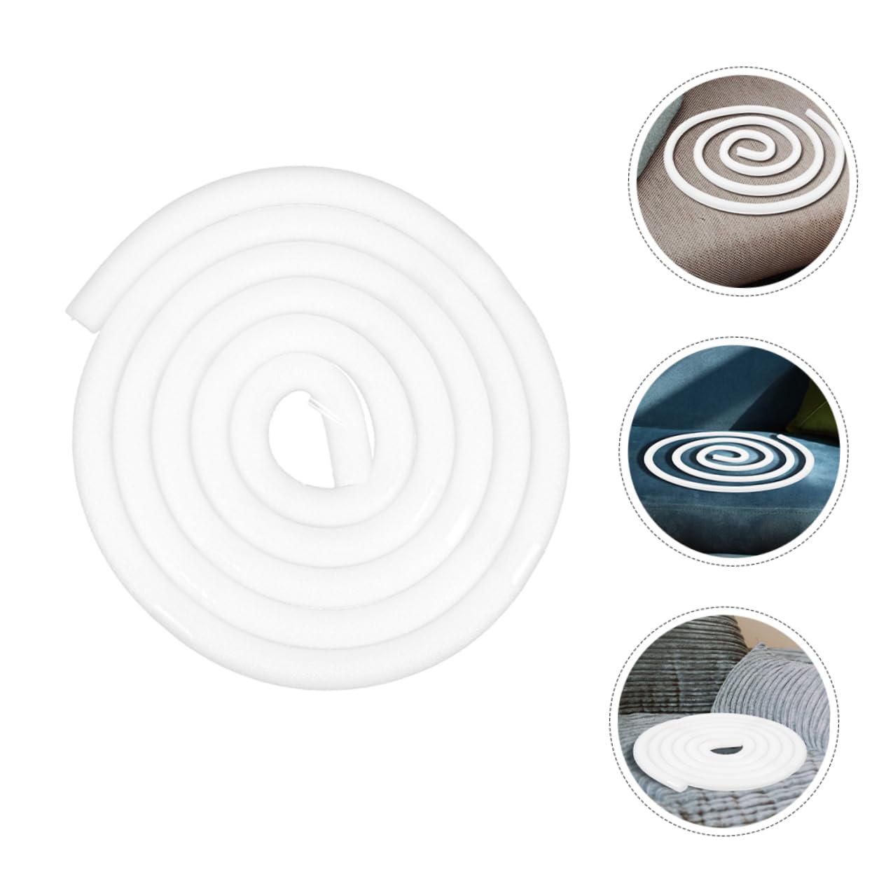 BESPORTBLE Bande D'étanchéité en Mousse de Calage pour Fixer Coussin Canapé Bâton Mousse Canapé en Écume Blanche de 2 Mètres Installation Facile et Entretien Salon