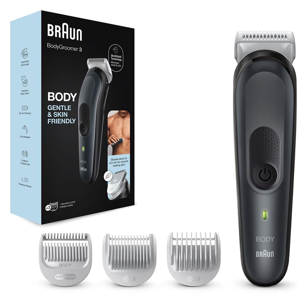 BRAUN Cortapelos para Hombre, Trimmer, Caja CEEMEA, Negro, Hombres