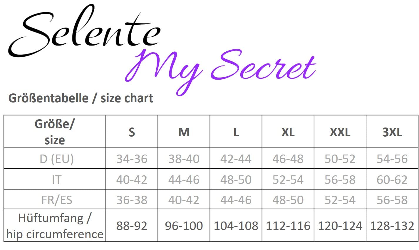 Selente MySecret Damen Shapewear Unterwäsche für den Oberkörper (Shapingbody, Shapingkleid oder Unterhemd) Bauchweg Made in EU