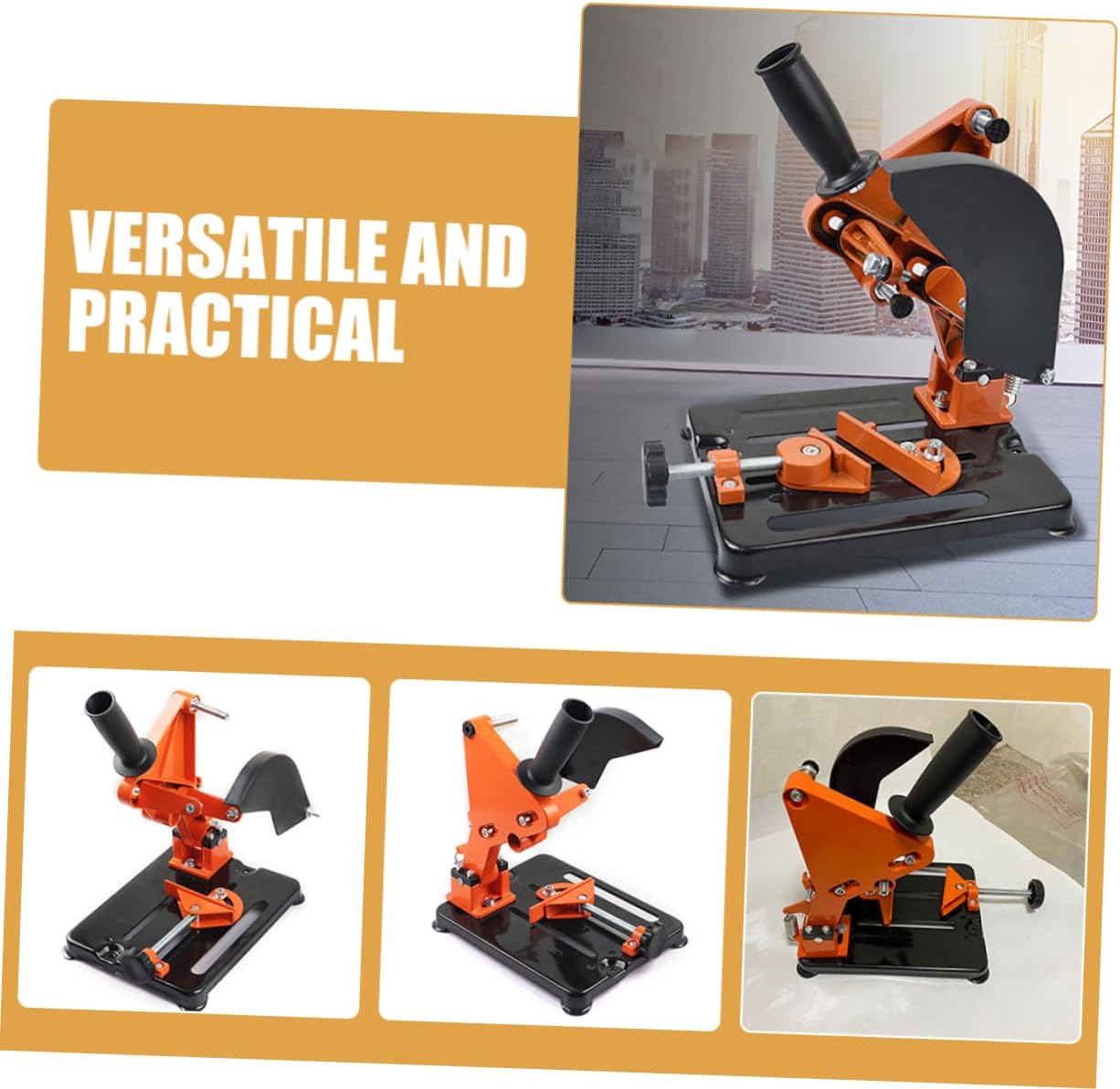 Gatuida 1set Angle Bracket Support Stand for Cutting Machine Holder for Angle Grinders and Flexible Clamping for Home Repair and Construction Use