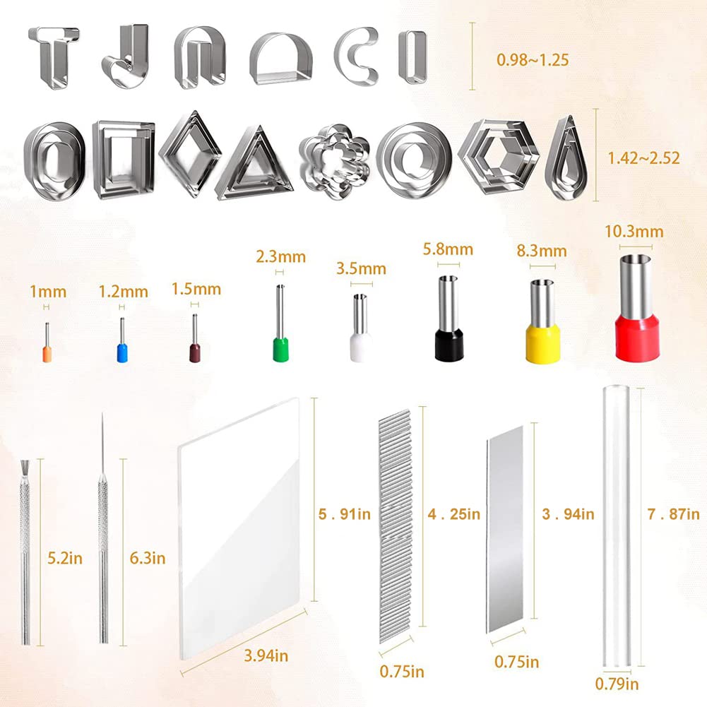 AIFUDA Lot De 100 Emporte-pièces En Argile Polymère 49 Formes Avec 51