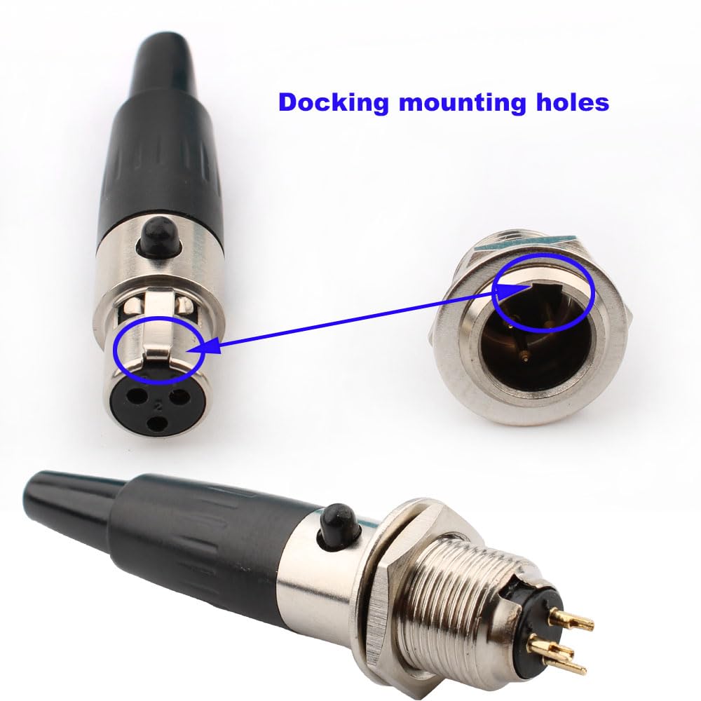RUNCCI-YUN 4PCS Mini 3 Pin XLR Solder Connector,2 Male and 2 Female XLR Mic Plug,Microphone Audio Socket,XLR Male Female Connector Solder Microphone Plug XLR Jack Stereo - Image 4