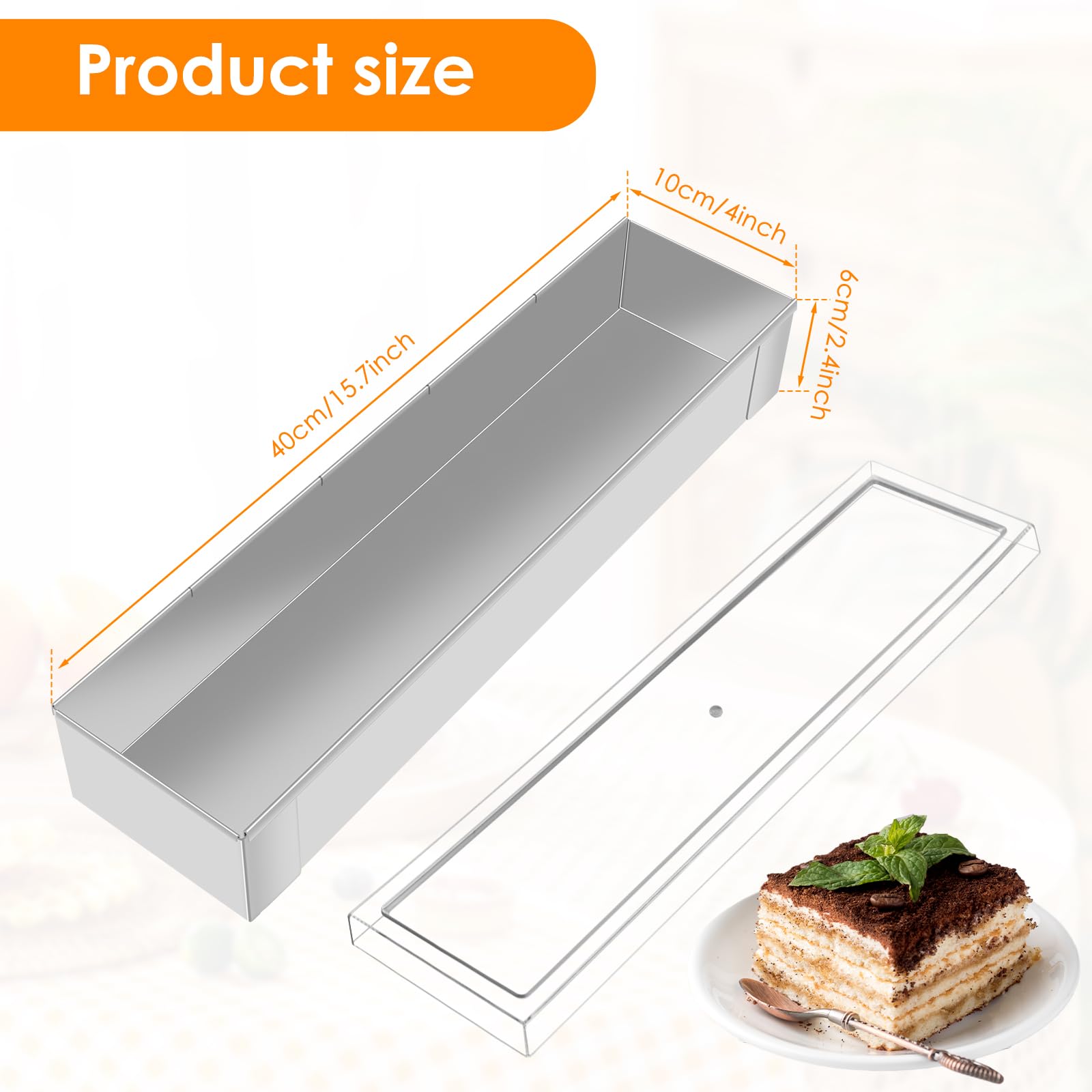 Rechthoekig bakframe, verstelbaar, met anti-aanbaklaag, 41,7 x 10 x 6 cm, bakvorm, rechthoekig, aluminiumlegering, gemakkelijk te reinigen, Tiramisu vorm, geschikt voor Tiramisu Brownie-brood Rechthoekig bakframe, verstelbaar, met anti-aanbaklaag, 41,7 x 10 x 6 cm, bakvorm, rechthoekig, aluminiumlegering, gemakkelijk te reinigen, Tiramisu vorm, geschikt voor Tiramisu Brownie-brood