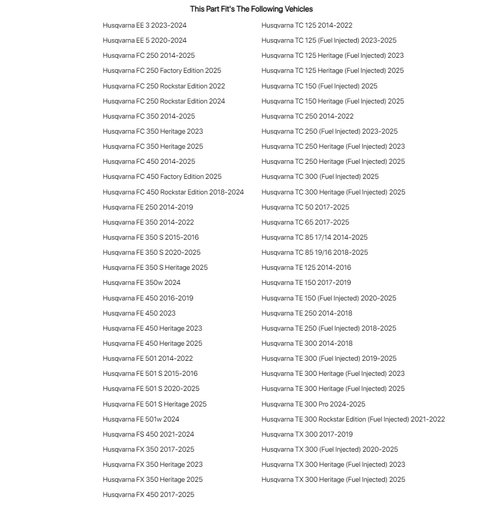 Bolt Full Plastics Fastener Kit for Husqvarna TC 85 19/16 2018-2023