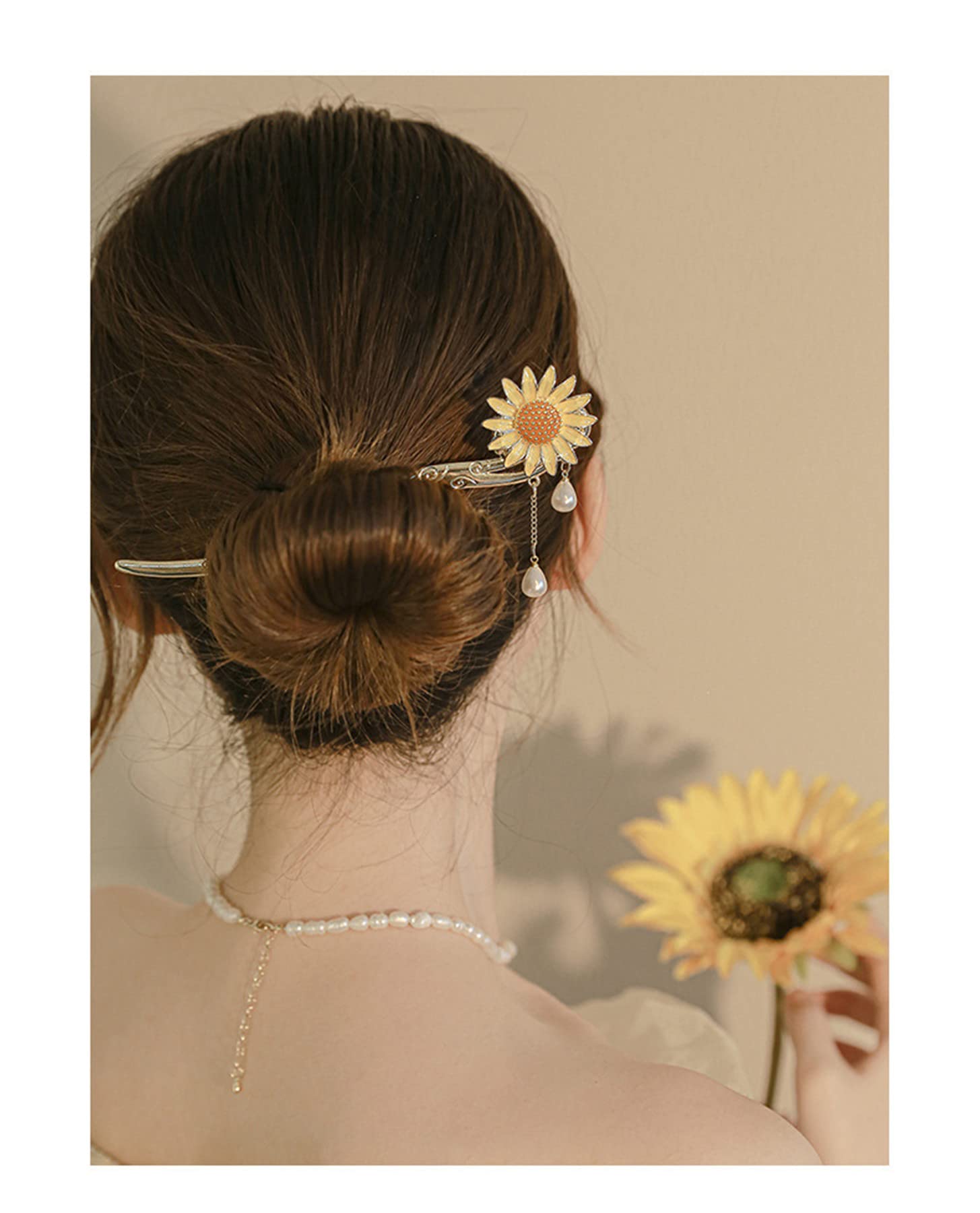 Amazon.com : Flower Pearl Hair Stick Chinese Hair Chopsticks 