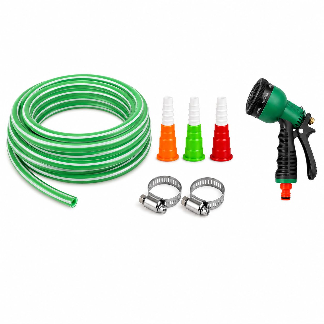 FG Foliage Gamla 0.5 Inch PVC Zebra Line Pipe multiColor (0.5 inch) used for car wash, Bike Wash, Floor Cleaning, Garden Pipe (Green, 5 Mtr with Sprayer)-image-14