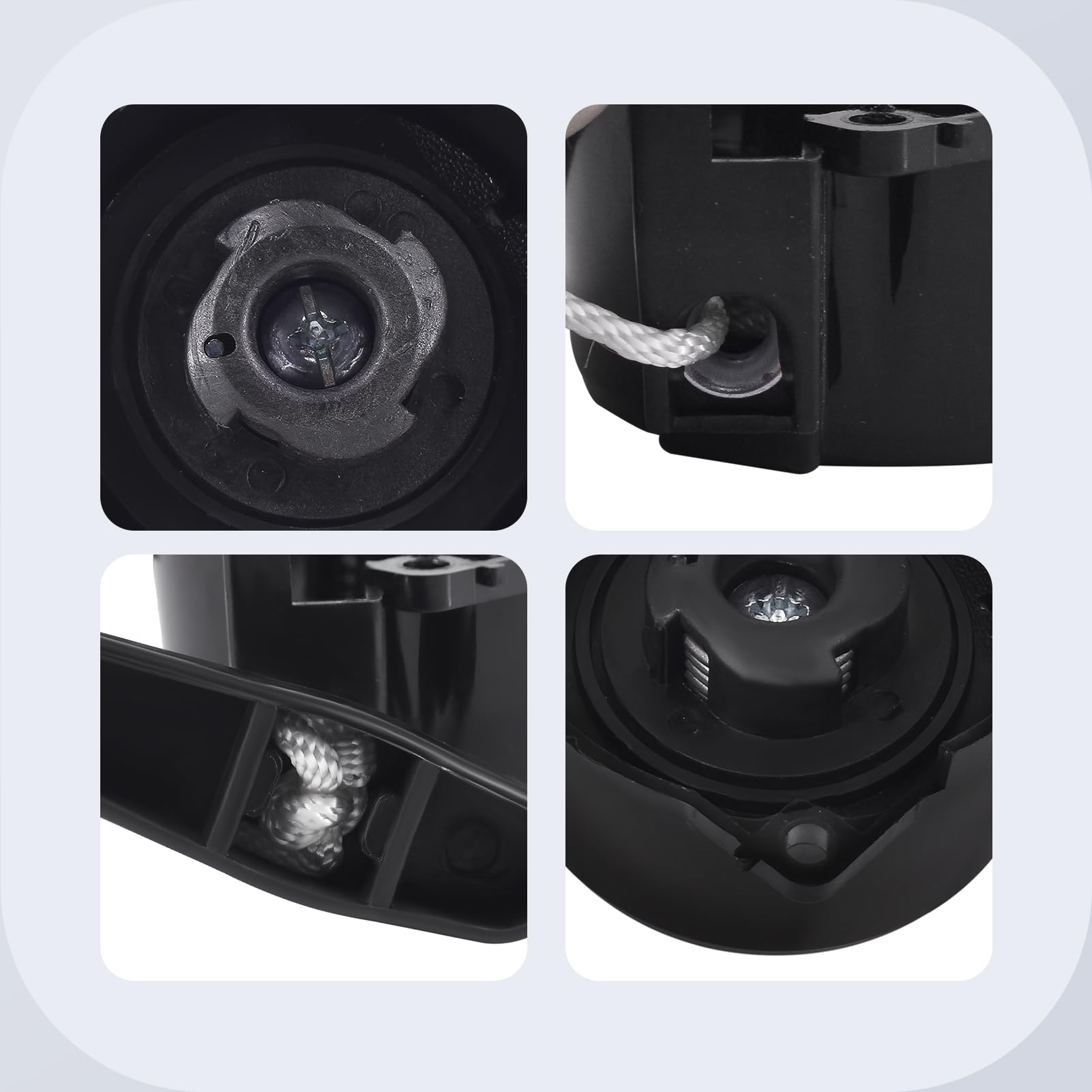 Arrancador de retroceso para soplador de hojas 531009652 se adapta a sopladores de mochila Husqvarna, reemplaza 531009652