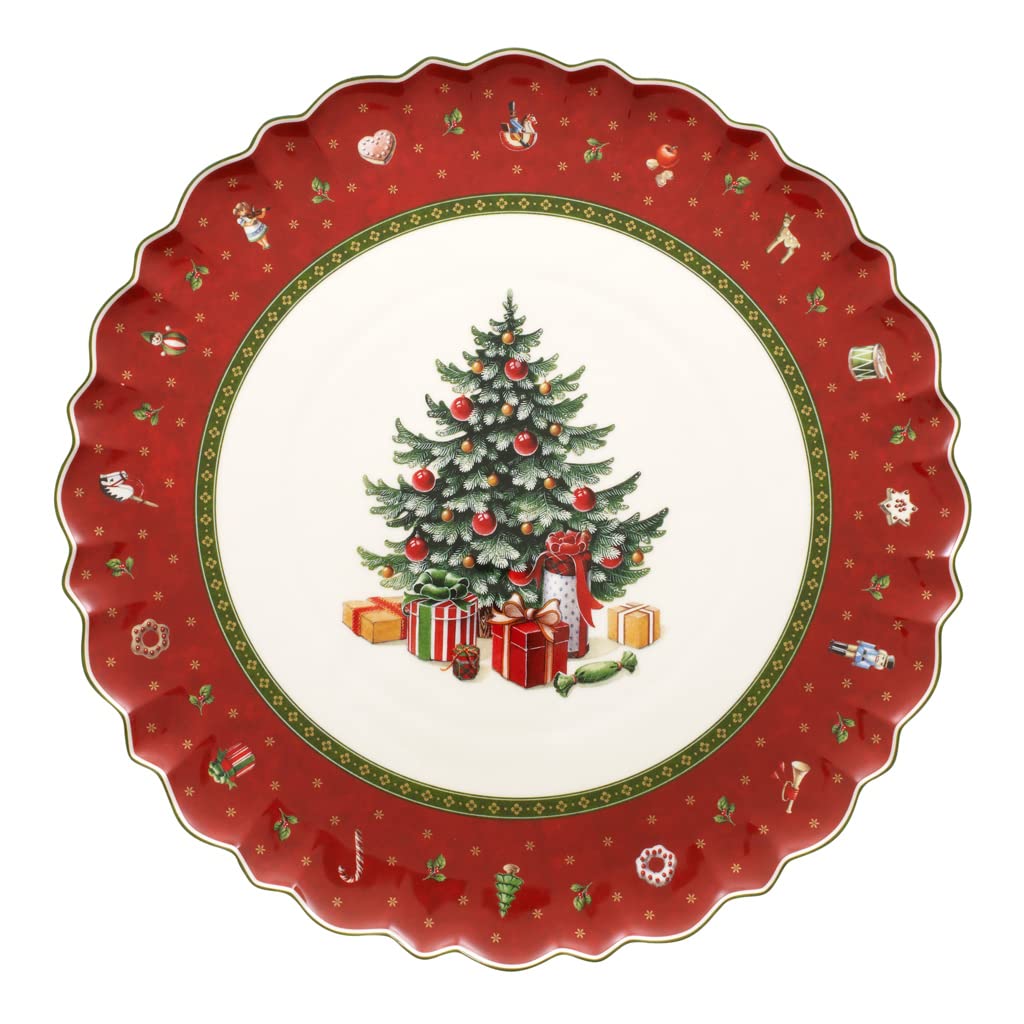 Villeroy & Boch Toy's Delight 33 cm Cake Plate, Red, Round, Rotondo