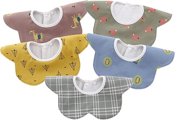 Amazon Co Jp ベビー 幼児 用 アニマル ベビービブ 5枚 セット よだれかけ スタイ 防水 花びら型 ビブ よだれカバー 枚セット 前掛け 可愛い 前掛け 女の子 男の子 24 24 おしゃれ ベビー 赤ちゃん 360度 ヨダレ お食事 洗える かわいい オシャレ 子供用 綿