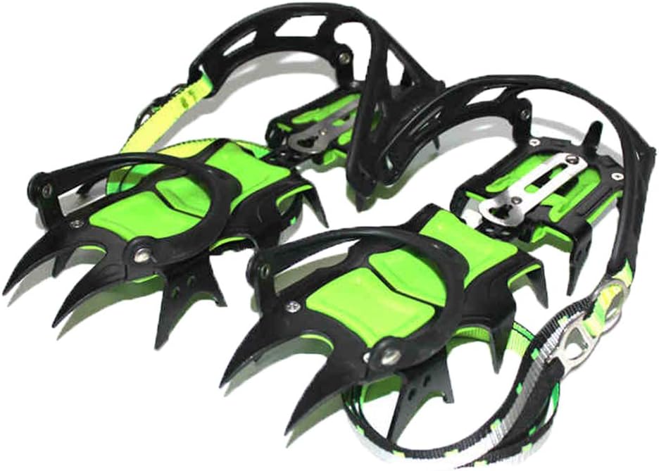 Crampons 12 Pointes NAMVO - Pour Chaussures 37-44 - Acier Inoxydable - Anti-dérapant Glace, Neige - Randonnée, Ville