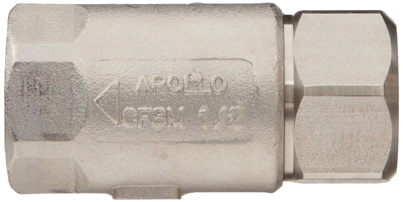 Apollo 62-101-01 Stainless Steel Check Valve, Ball Cone, 1/4