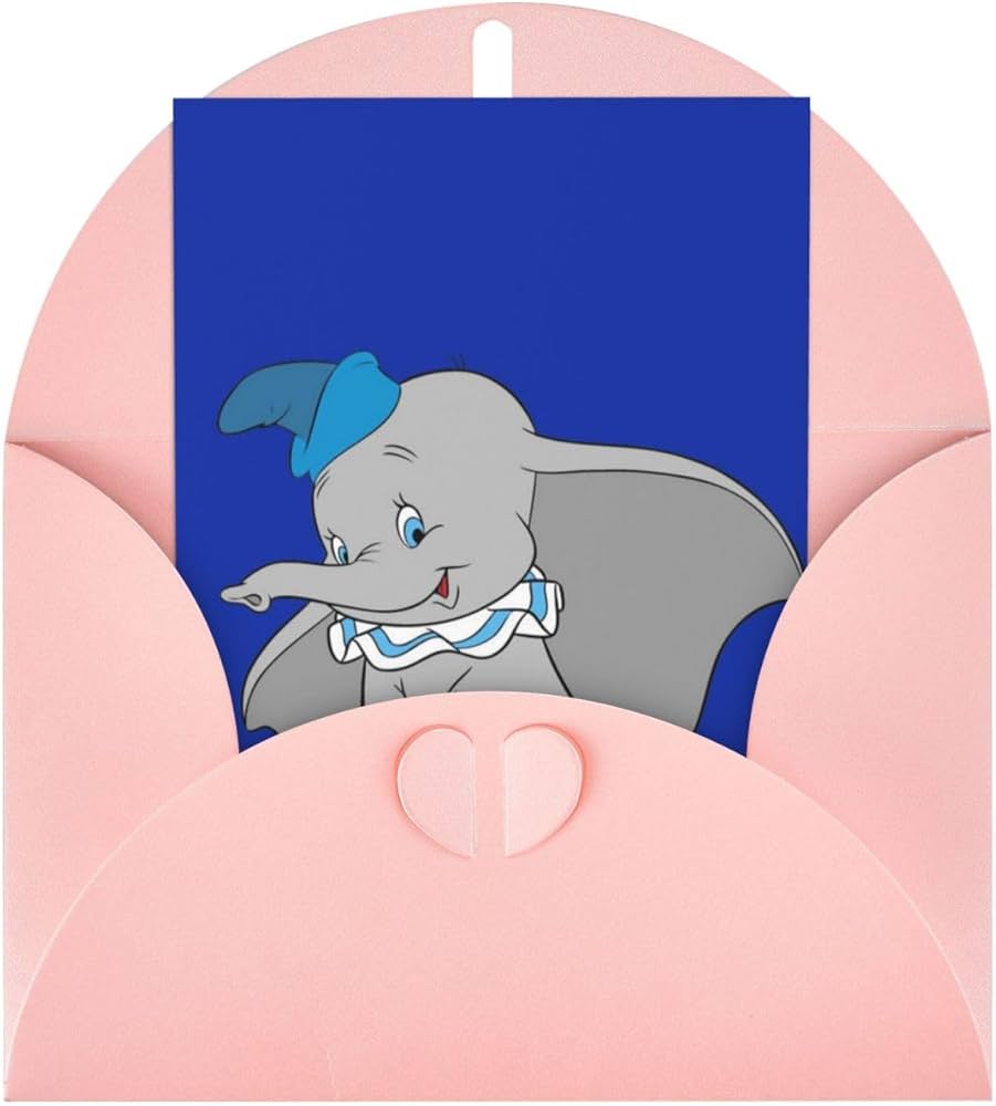 Amazon | ディズニー ダンボ (1) グリーティングカード はがき 封筒