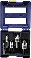 IRWIN 5-Piece Countersink Drill Bit Set for Metal, Wood & Plastic - 82° High-Speed Steel, Corrosion-Resistant, 1/4"-3/4" Sizes