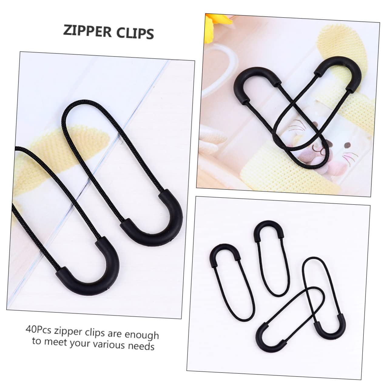 DIYEAH 10juegos Semicirculos De Reemplazo Para De Ropa y Bolsas Para Reparaciones De Mochilas Chaquetas y Equipaje Negro
