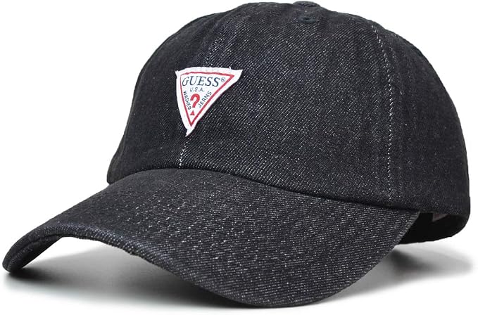 Amazon Guess ゲス Traiangle Logo Denim 6 Panel Cap キャップ Az0a7720j Black Onesize キャップ 通販