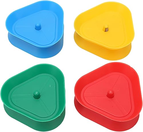 Pssopp 5 coronas con forma de juego de cartas, mazos de cartas estándar, bandeja de mano con forma de manos libres, 4 colores de borde redondo,