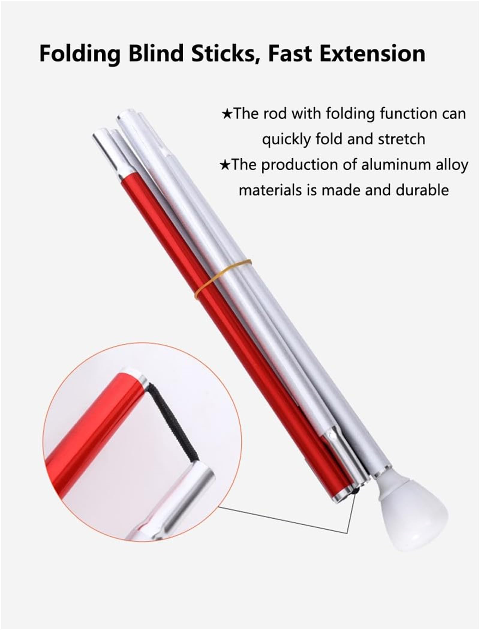 Bastón ciego ultrasónico electrónico de voz para personas con discapacidad visual, de aluminio, plegable, inteligente, soporte para evitar obstáculos