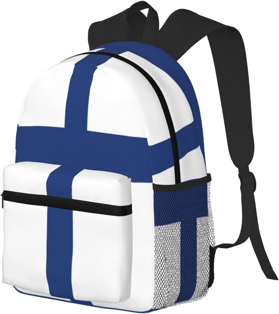 Finnish flag Backpack Large Sports Bag, Best for Basketball, Soccer, Volleyball, Swim, Gym, Travel