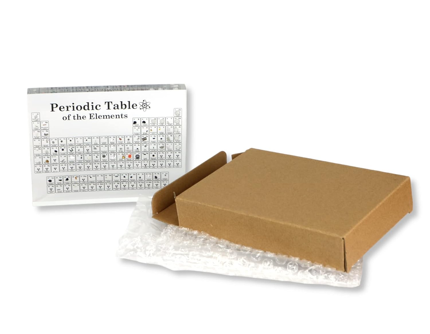 Periodic Table with Real Elements Inside | Element Display in Acrylic Stand, Perfect Gift for Students, Teachers, Scientists, Adults, and Children | 4.5” x 6”