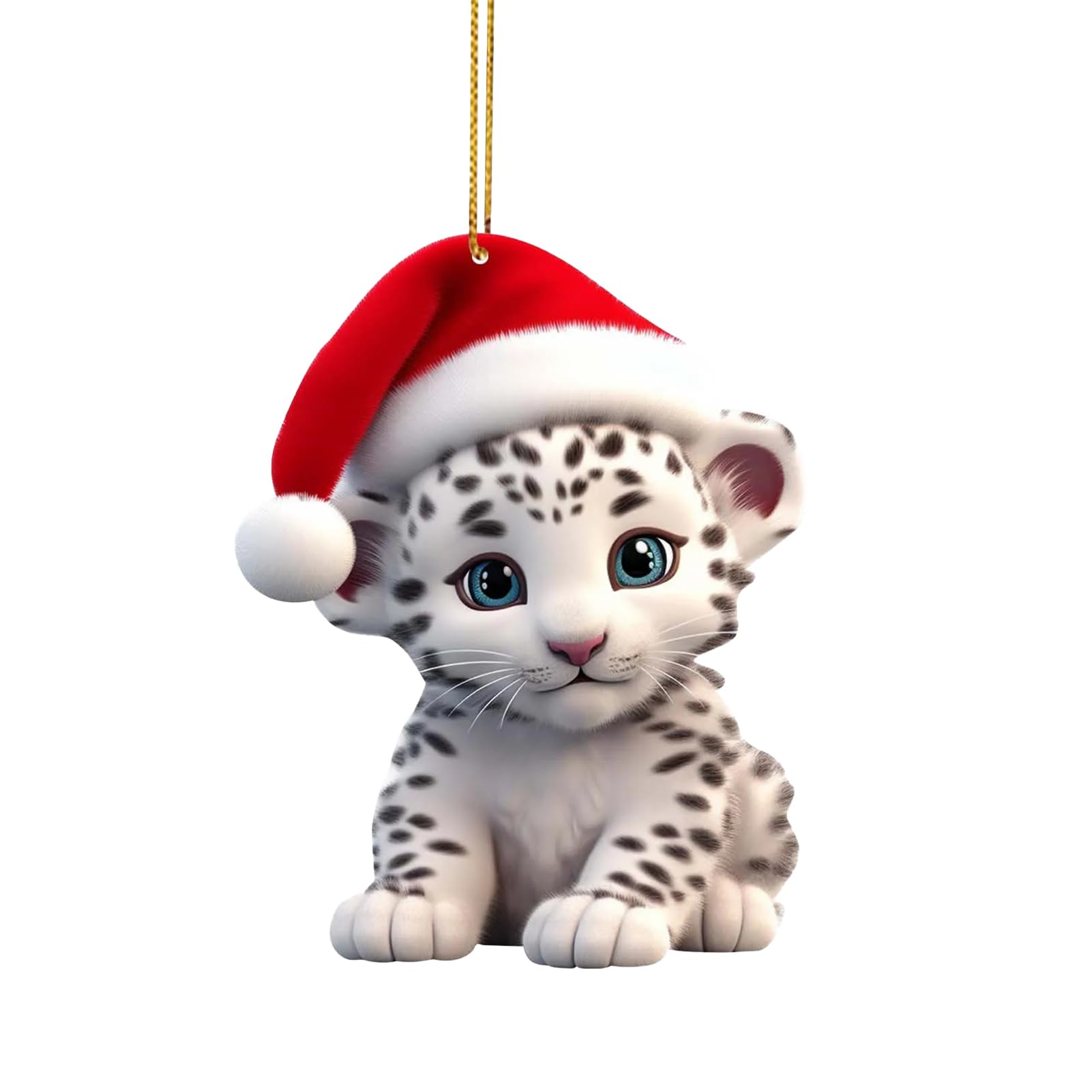 Lambo A Christmas Ornaments | Christmas Tree Snow Leopard Pendant - Christmas Cartoon 2D Crylic Decoration, Window Wall Home Nimal Pendant Ornaments