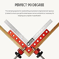 Vista 3 de Abrazadera de 90 grados, abrazadera de gabinete, herramienta cuadrada de ángulo recto de aleación de aluminio de 5.5 x 5.5 pulgadas, abrazaderas