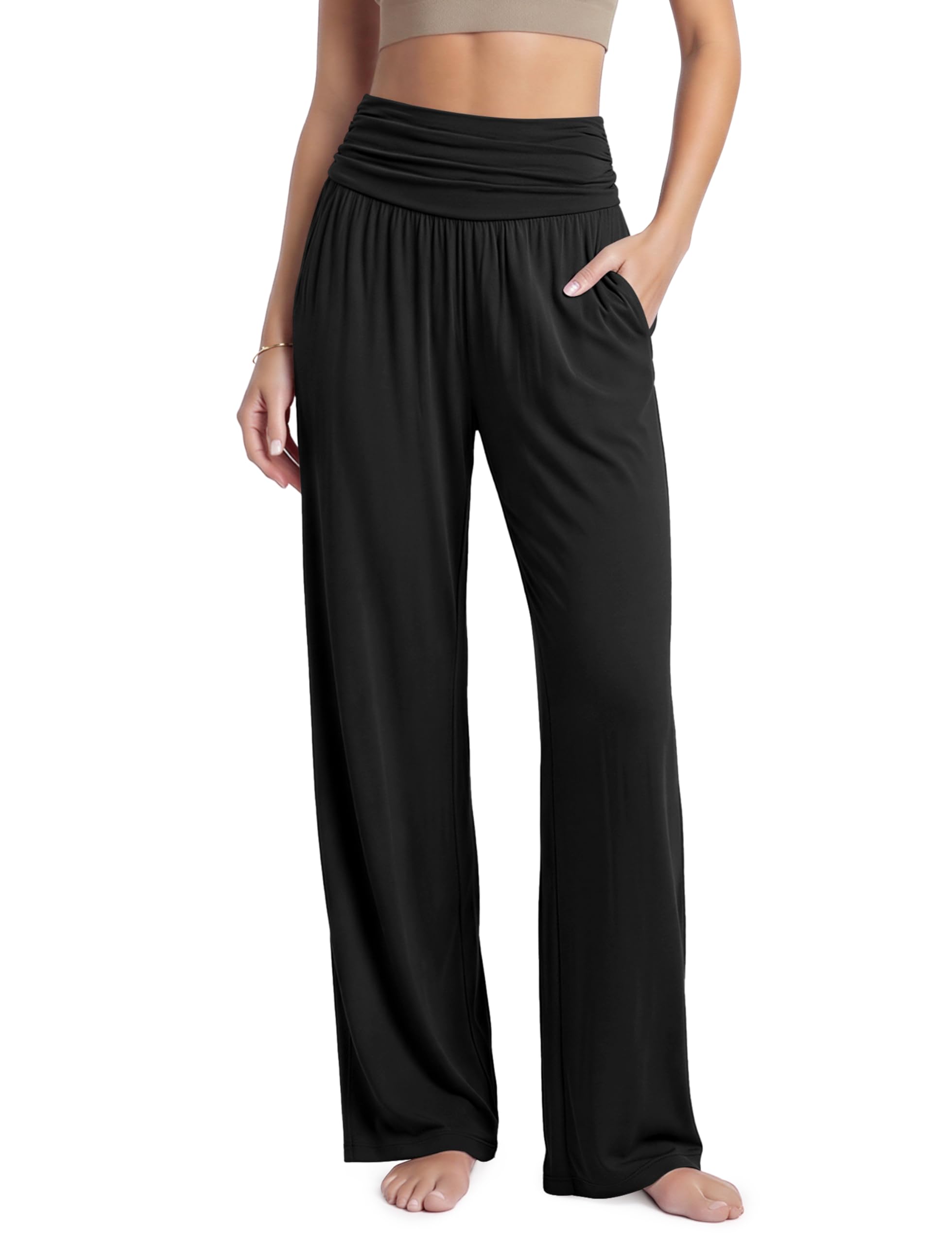 ODODOS Women's Wide Leg Palazzo Lounge Pants