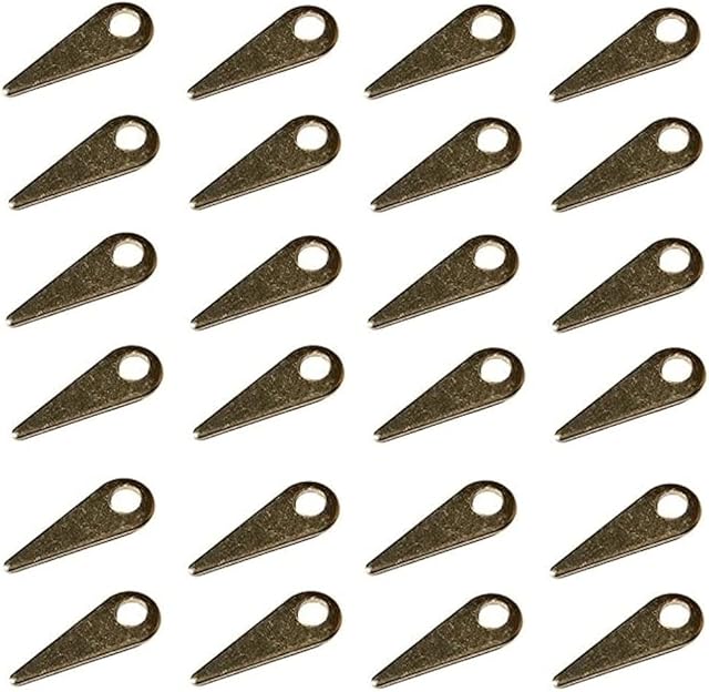 Merriway BH02339 (20 Pcs) EB Picture Frame Turn Buttons Screen Clips Small 13mm (1/2 inch) Brass Plated - Pack of 20 Pieces