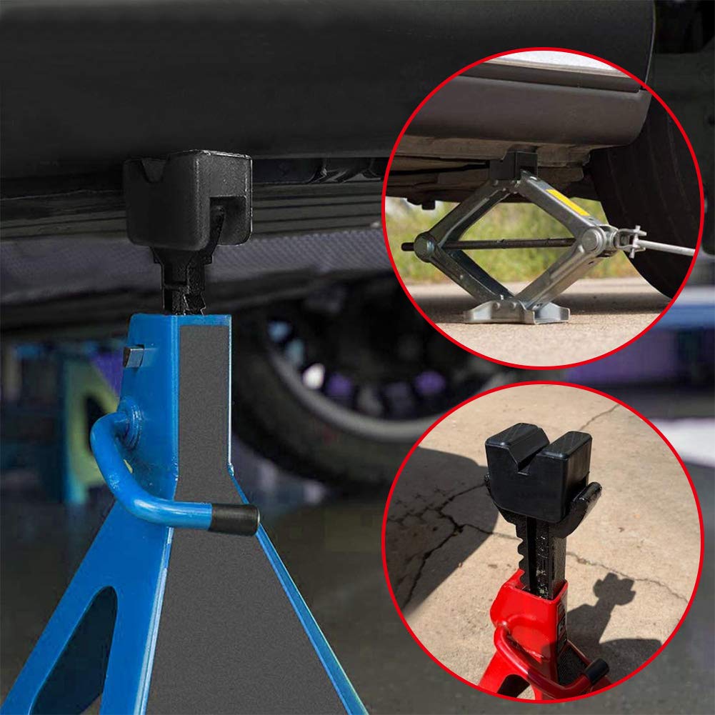 YIXISI 2 PCS Rubber Jack Pad Adapter for for Jack Stand, Universal Rubber Slotted Frame Rail Pinch Weld Protector — view 5