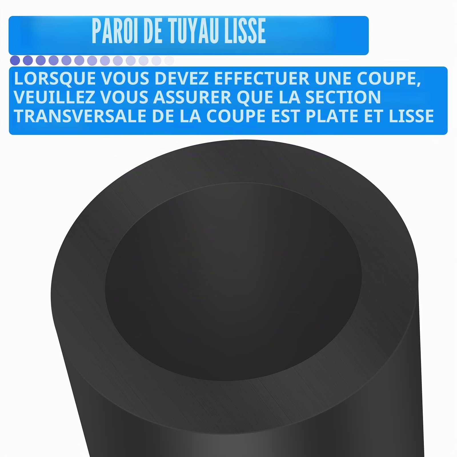 Kit de tuyau à air en polyuréthane PU, 10M de tuyau à air PU noir, 10 mm OD x 6,5 mm ID avec kits de raccords pneumatiques