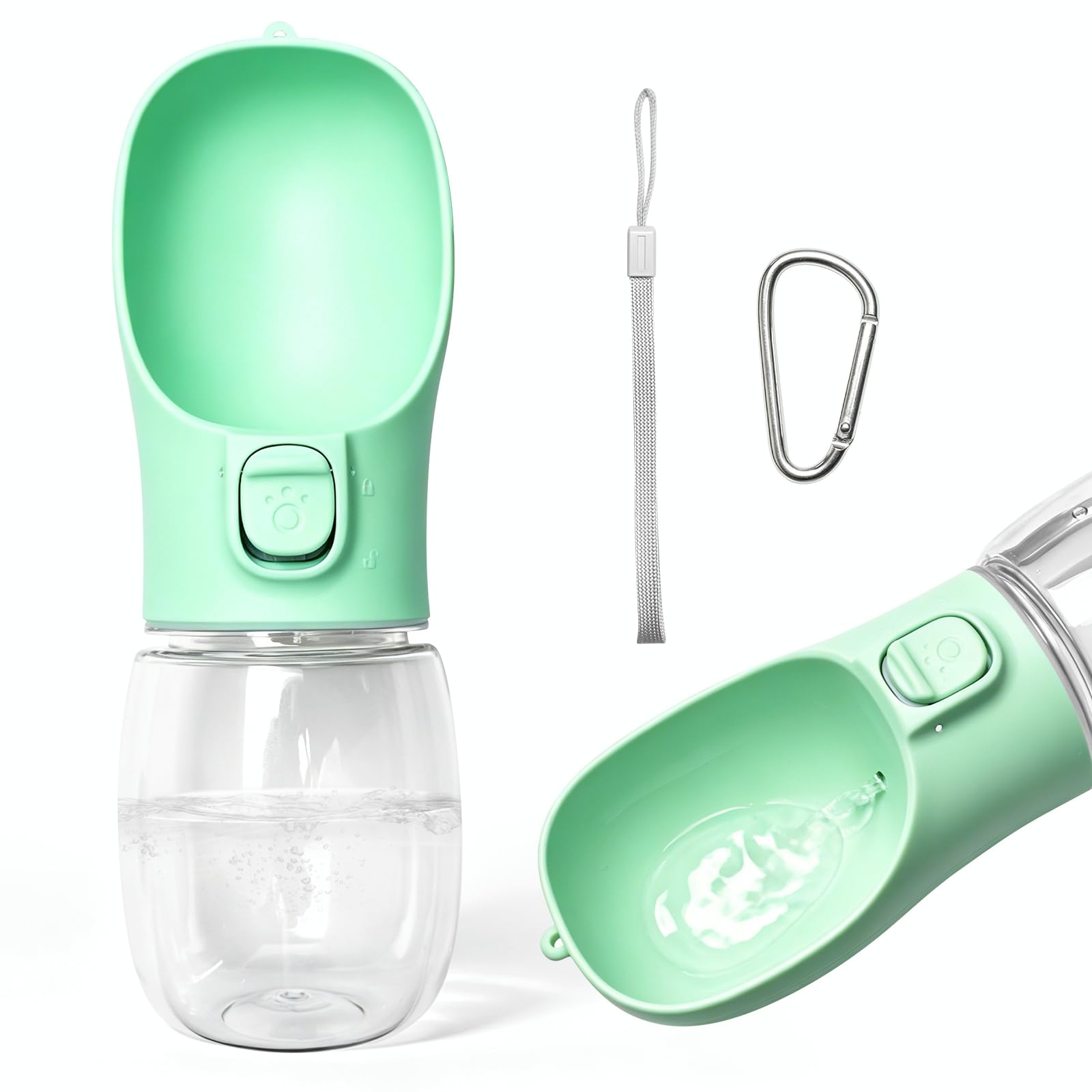 Portable Dog Water Bottle, Leak-Proof Pet Water Dispenser with Water-Saving Reflow, One-Hand Operation &amp; Dishwasher Safe Travel Bottle for Walking, Hiking &amp; Travel