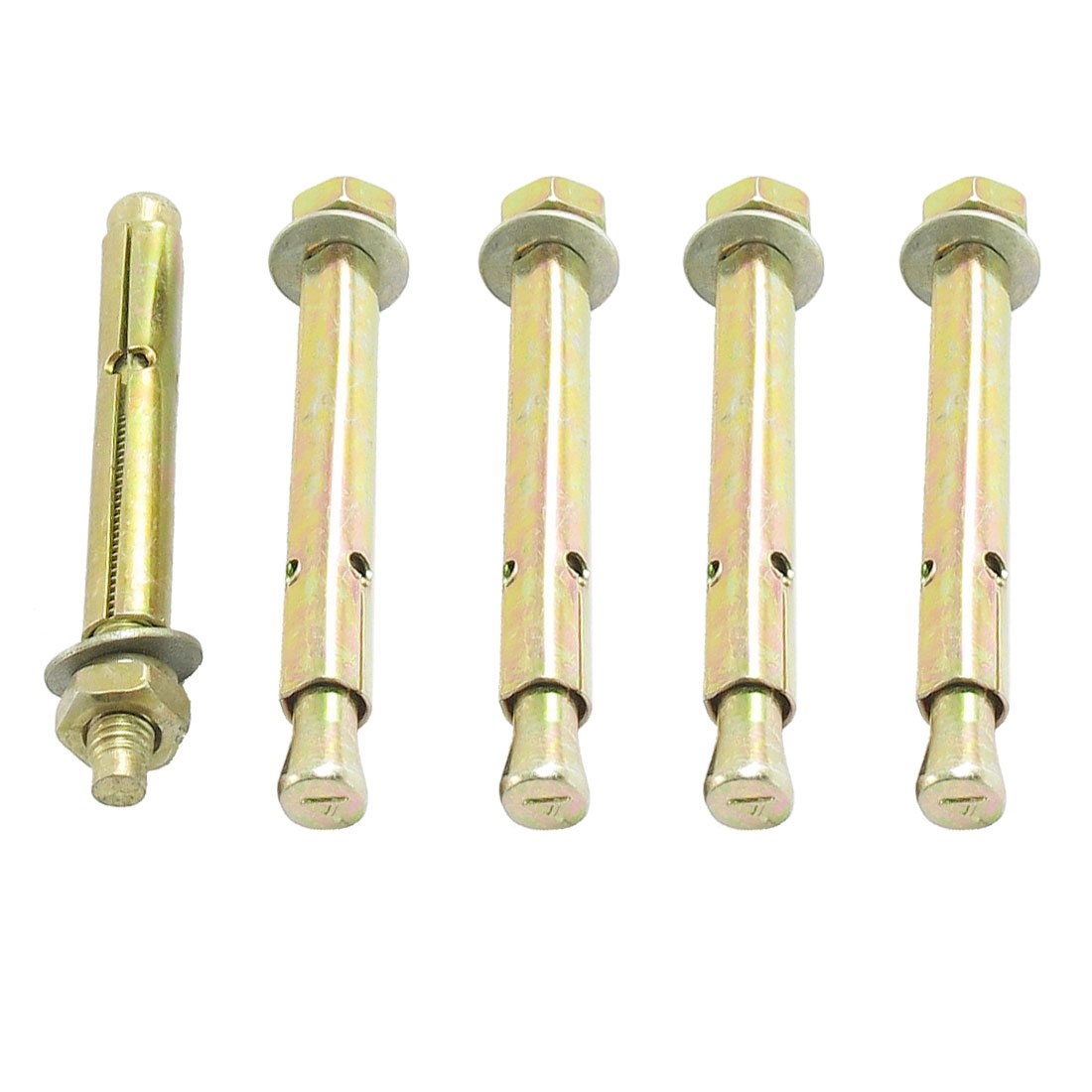 5 Pcs Nuts M8 x 100mm Hex Nut Sleeve Expansion Anchor Panel Nuts Screws Tool