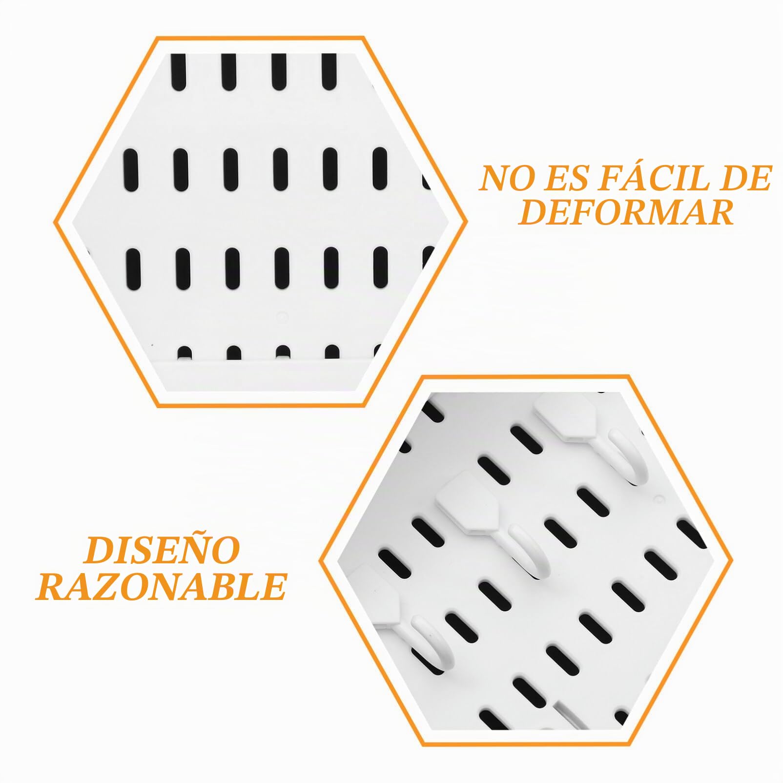SEWACC 1 Juego De Tablero Perforado Combinado Organizador De Pared Montaje En Pared Panel Perforado Tablero Perforado Y 10 Accesorios Kits Modulares para Colgar para Oficina En Casa