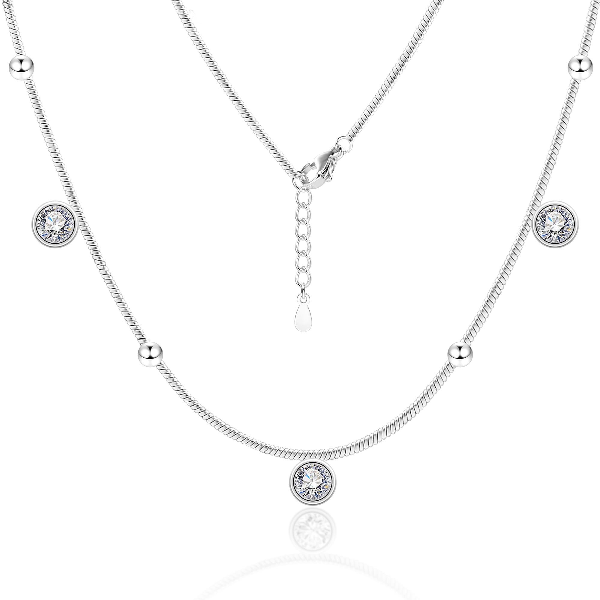 Ohrclip Set Damen Silber Multipack EarCuff Zirkonia Glitzer