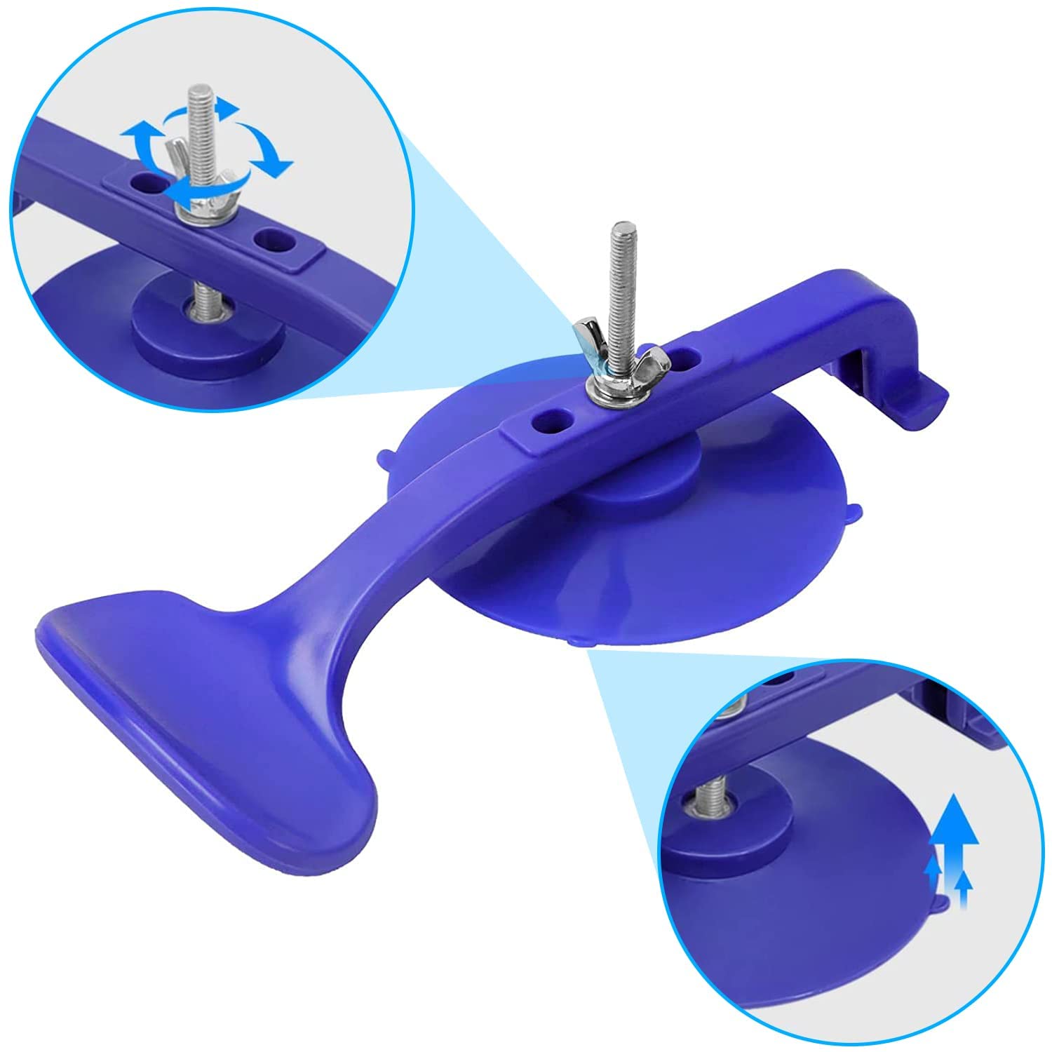 ZKTOOL 6 piezas Abrazadera de Ventosa, Clip de Ventosa Fuerte Manos Libres, Ventosas de Ventana para Sellar la Ventana Trasera, Abrazadera de Vidrio para Reparación de Vidrio de Sartén Convertible