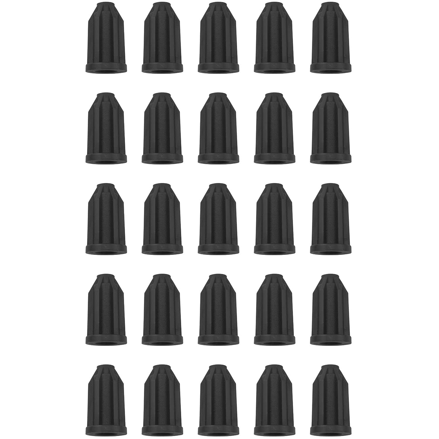 PSCCO 25PCS Plastic Caster Stem Socket Inserts Caps, Plastic Caster
