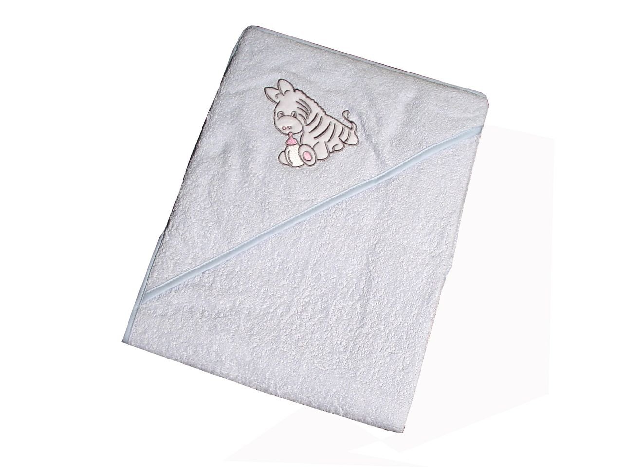 Serviette à capuche zèbre bleue 100x100 de qualité supérieure modèle 5209 - 3