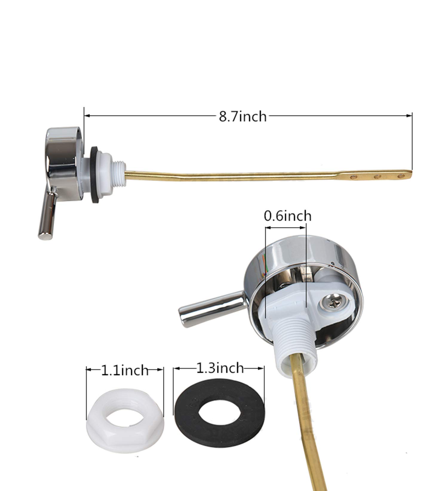 Amazon.com: Universal Side Mount Toilet Flush Lever Replacement 